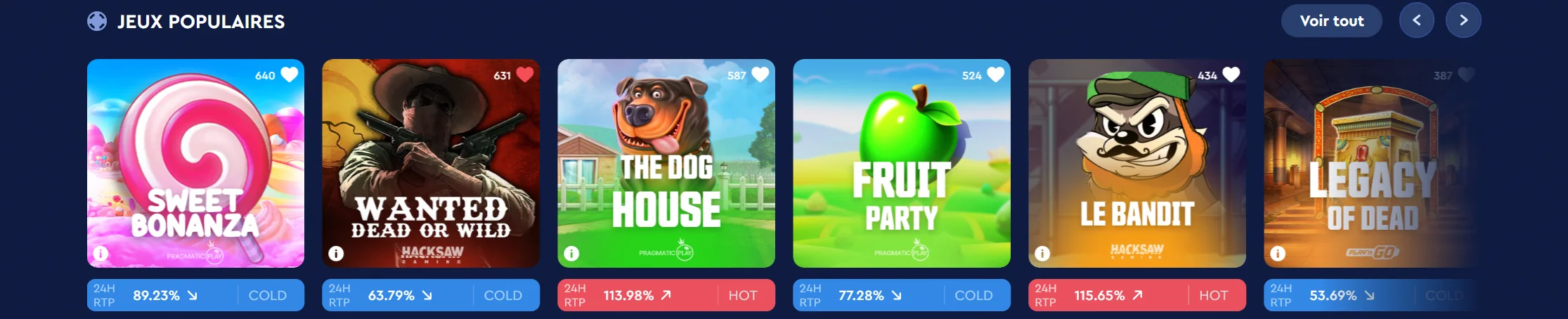 Celsius Casino jeux de table